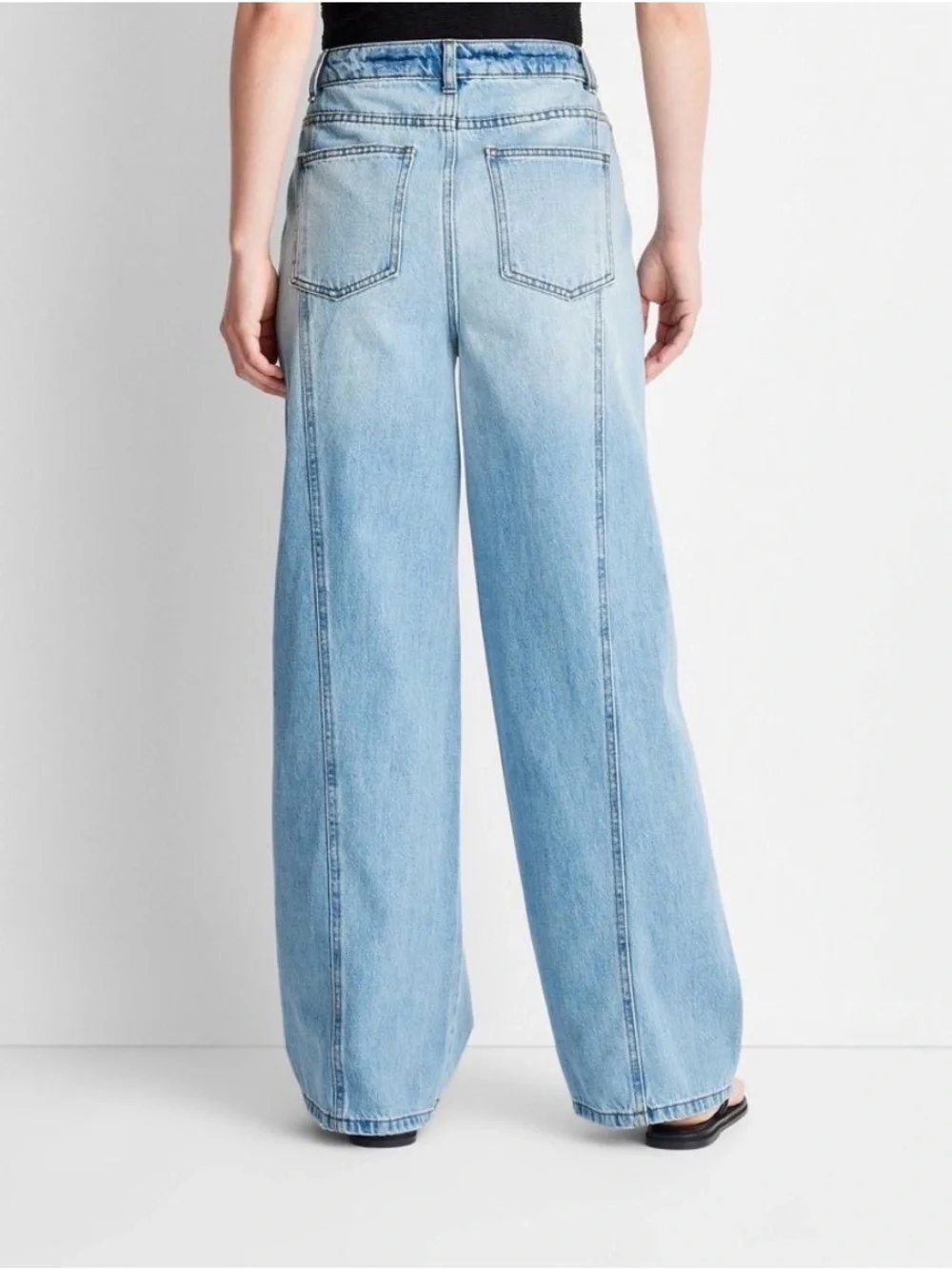 Light Wash High-Rise Wide-Leg Jeans for Women by Future Collective  Size 6 - Picture 2 of 4